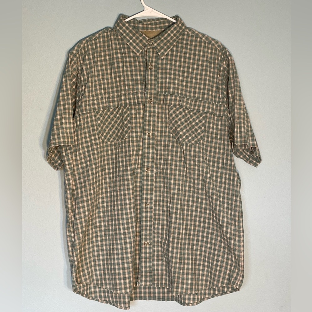 Plaid button down short sleeve